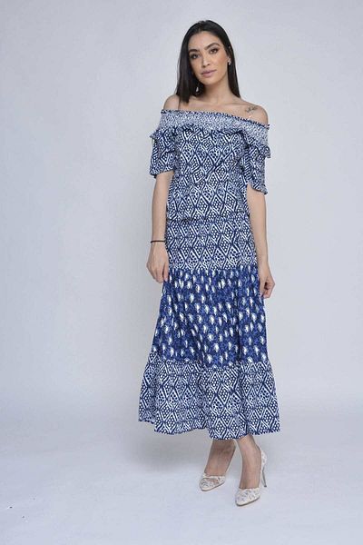 Nichii Women's Short Sleeve Open Neck Printed Blouse