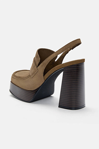 Pull & Bear Leather platform loafers