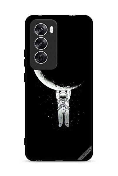 Covernex غطاء حماية لهاتف Oppo Reno12 5G، صورة رائد فضاء معلق على القمر، مطبوعة