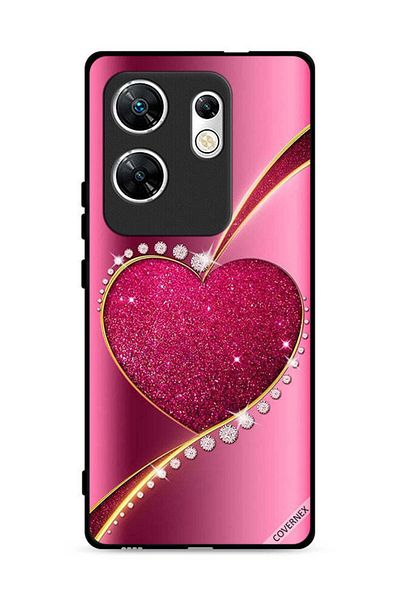 Covernex غطاء حماية لهاتف Infinix Zero 30 4G بتصميم قلب لامع من الألماس