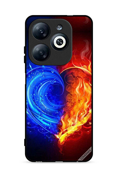 Covernex Infinix Smart 8 4G Protective Case Cover Fire And Water Heart Wallpaper