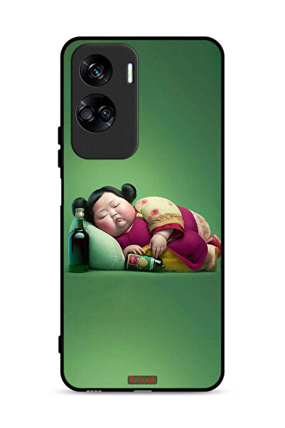 Tolwak غطاء حماية لهاتف Honor 90 Lite 5G، صورة فتاة سمينة