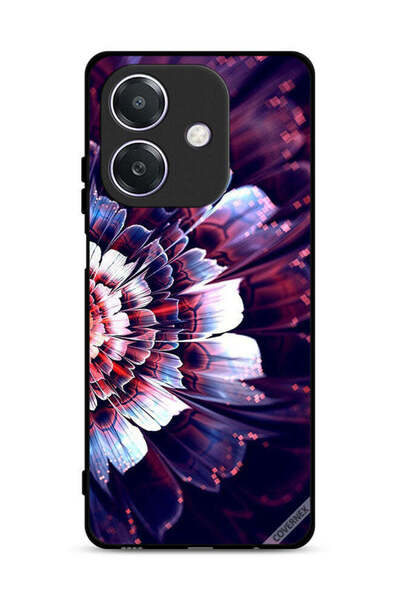 Covernex غطاء حماية لهاتف Oppo A3 5G مزين بزهرة كبيرة عاكسة على الجانب الأيسر