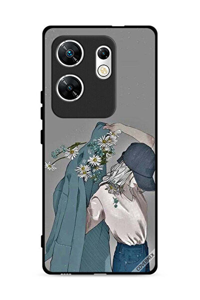 Covernex غطاء حماية لهاتف Infinix Zero 30 4G، رسم فتاة ترتدي معطفًا