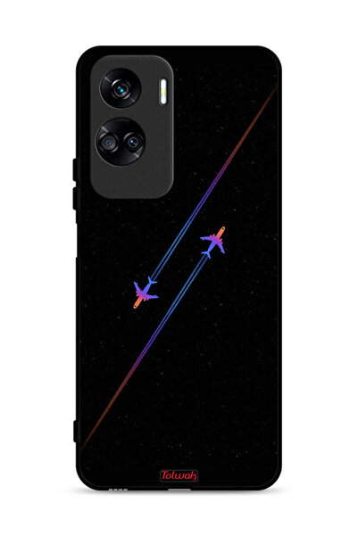 Tolwak غطاء حماية لهاتف Honor 90 Lite 5G برسومات طائرات