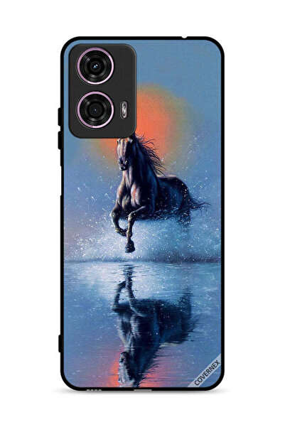 Covernex غطاء حماية موتورولا موتو جي 24 4G بتصميم حصان يركض في الماء