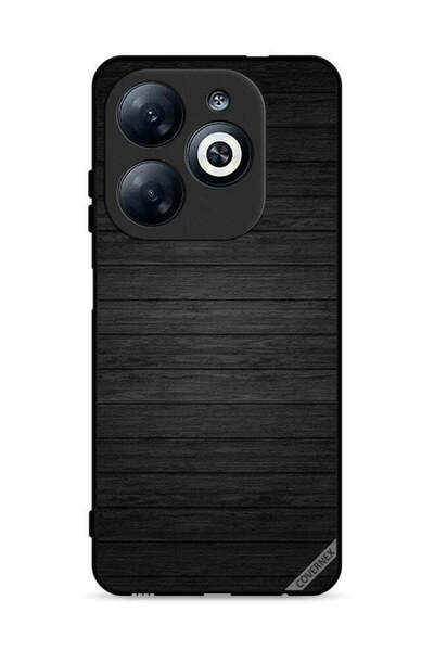 Covernex Infinix Smart 8 4G Protective Case Cover Dark Wooden Pattern