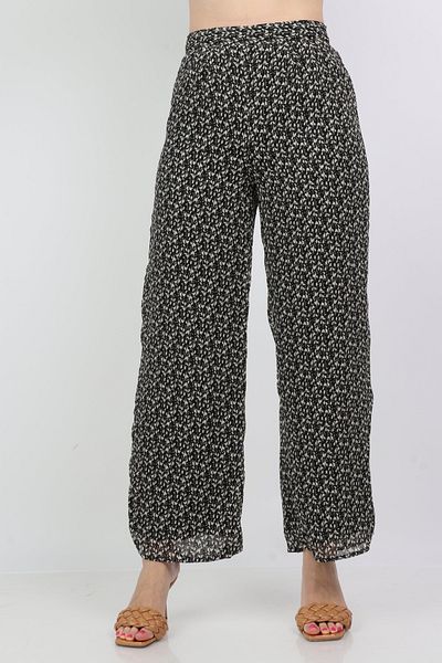 Nichii Soft Floral High-Waist Wide-Leg Women's Trousers