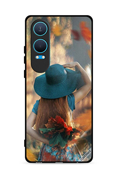 Covernex غطاء حماية لهاتف OnePlus Nord CE4 Lite 5G بطبعة فتاة قبعة تخفي أوراق الحب