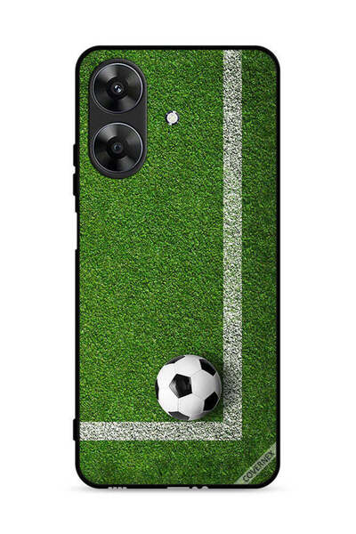 Covernex جراب حماية لهاتف Realme Note 60 4G بتصميم كرة قدم في الزاوية