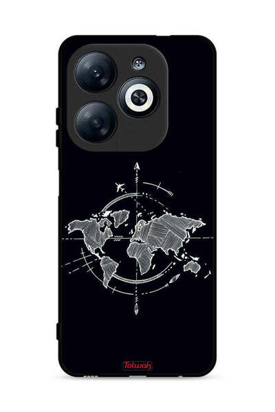 Tolwak غطاء حماية لهاتف Infinix Smart 8 4G برسومات البوصلة