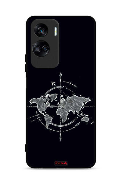 Tolwak غطاء حماية لهاتف Honor 90 Lite 5G برسومات البوصلة