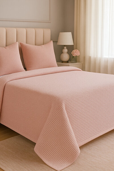 Formeya Renkli Gofret Desen Tek Kişilik Pike Yatak Örtüsü Otel Pike 160x230 cm