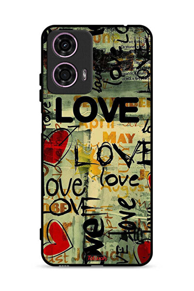 Tolwak غطاء حماية لهاتف موتورولا موتو جي 24 4G مع علامات الحب