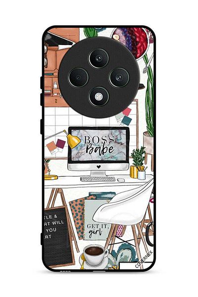 Covernex غطاء حماية لهاتف Oppo Reno12 F 4G بطبعة Boss Babe Art Clip