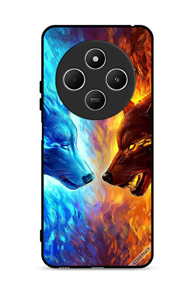 Covernex غطاء حماية لهاتف شاومي ريدمي 14R 5G بتصميم ذئب الماء والنار