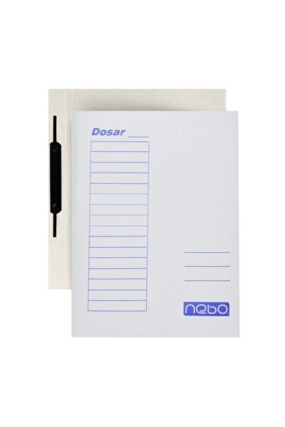 NEBO Dosar cu șină metalică, format A4, carton alb