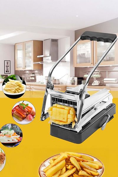 Jenisa Professional French Fry Cutter – Stainless Steel Body, Easy Lever Mechanism