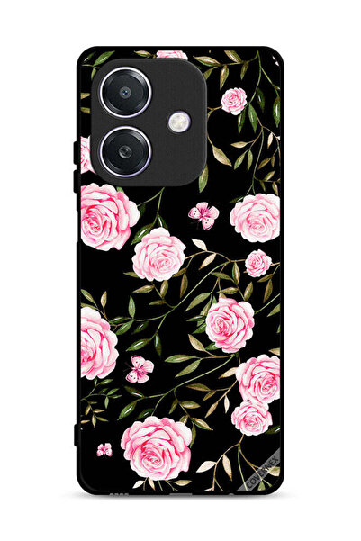 Covernex غطاء حماية لهاتف Oppo A3x 5G وردي اللون في باقات من الأوراق الصغيرة