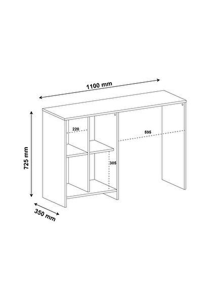 ARTLY Home computer table with shelves for home and office rooms 110*72.5*35