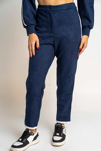Nichii Solid Long Women's Pants with Bottom Stripe