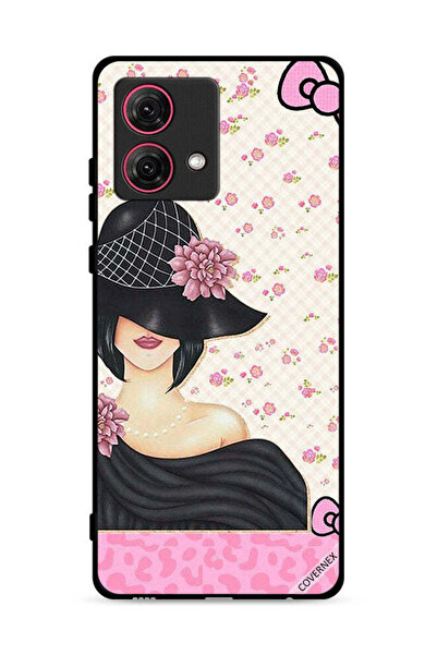 Covernex غطاء حماية لهاتف موتورولا موتو جي 84 5 جي بطبعة قبعة فتاة