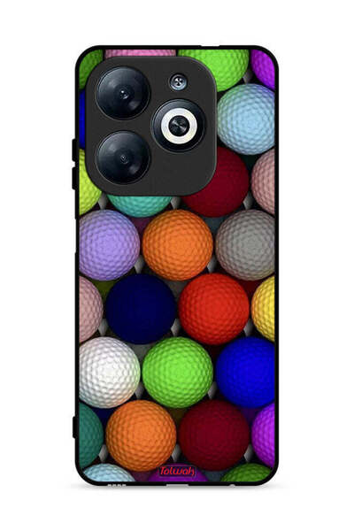 Tolwak غطاء حماية لهاتف Infinix Smart 8 4G بتصميم كرات فنية تجريدية