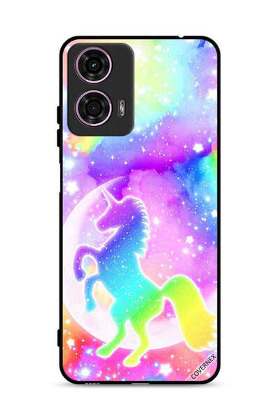 Covernex Motorola Moto G24 4G Protective Case Cover Rainbow Unicorn