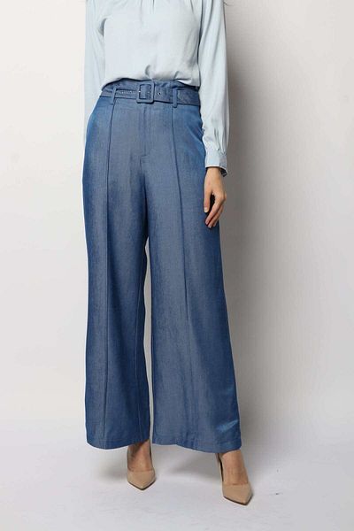 Nichii Women's Classic Wide-Leg Long Jeans