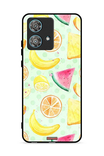 Tolwak غطاء حماية لهاتف موتورولا إيدج 40 نيو 5G برسومات فواكه وألوان مائية