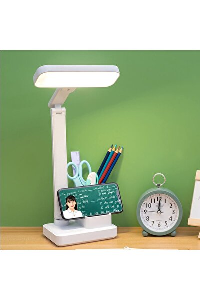 sgeteknoloji 3 RENKLİ KALEMLİKLİ TELEFON TUTUCULU MASA LAMBASI OKUMA IŞIĞI