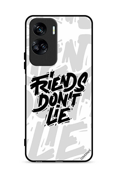 Covernex غطاء حماية لهاتف Honor 90 Lite 5G بتصميم خط عربي "الأصدقاء لا يكذبون"