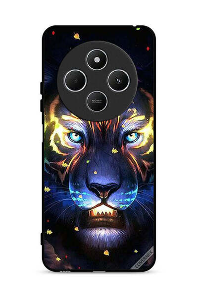 Covernex غطاء حماية لهاتف شاومي ريدمي 14R 5G بمشبك فني على شكل أسد