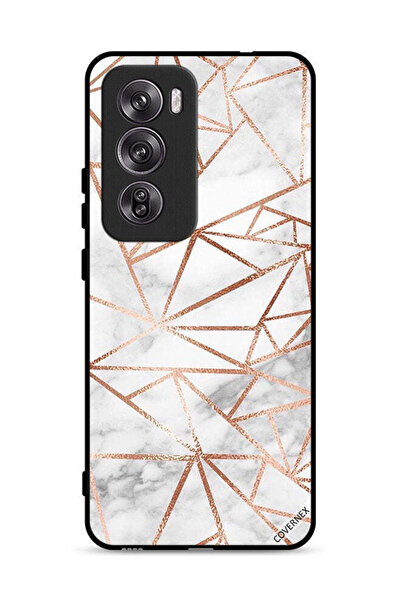 Covernex غطاء حماية لهاتف Oppo Reno12 Pro 5G بنمط رخامي وورق جدران