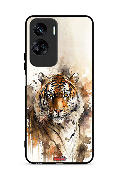 Tolwak غطاء حماية لهاتف Honor 90 Lite 5G بنقشة فن تجريدي من جلد الفهد