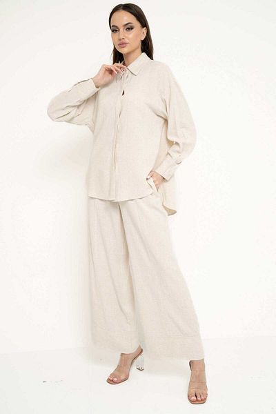 Nichii Women's Long Sleeve Solid Button-Down Shirt with Collar