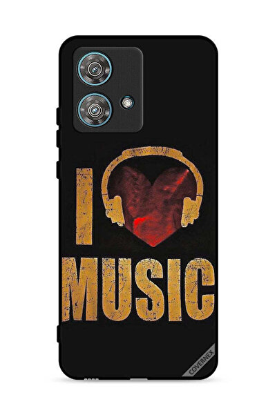 Covernex غطاء حماية لهاتف موتورولا إيدج 40 نيو 5G، تصميم كلاسيكي، أحب الموسيقى