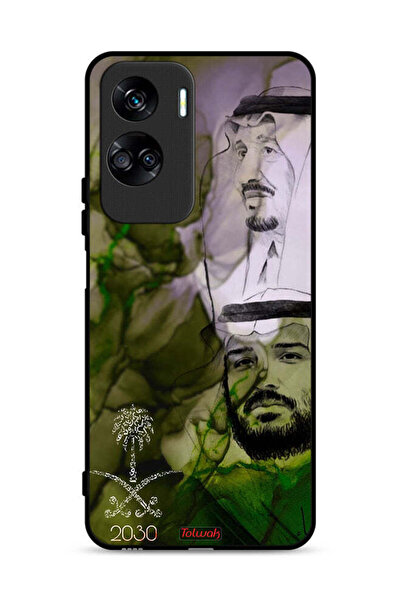 Tolwak غطاء حماية لهاتف Honor 90 Lite 5G، ملصق فني للملك سلمان وولي العهد محمد