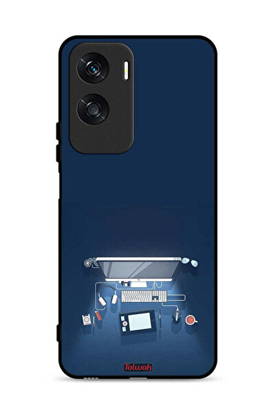 Tolwak غطاء حماية لجهاز Honor X50i 5G بتصميم فني لمكتب الكمبيوتر