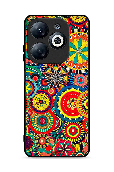 Tolwak غطاء حماية لهاتف Infinix Smart 8 4G بنقشة ماندالا ملونة