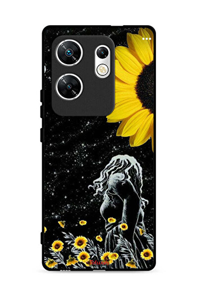 Tolwak غطاء حماية لهاتف Infinix Zero 30 4G، رسم فتاة تنظر إلى القمر