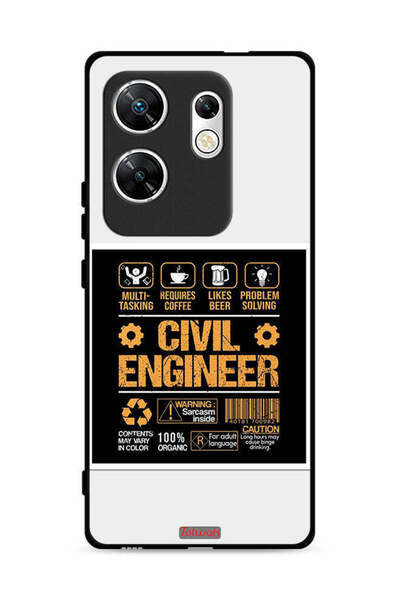 Tolwak غطاء حماية لهاتف Infinix Zero 30 4G، ملصق مهندس مدني