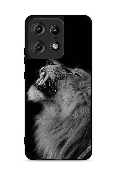Covernex غطاء حماية لهاتف موتورولا إيدج 50 برو 5G بطبعة الأسد المبهج