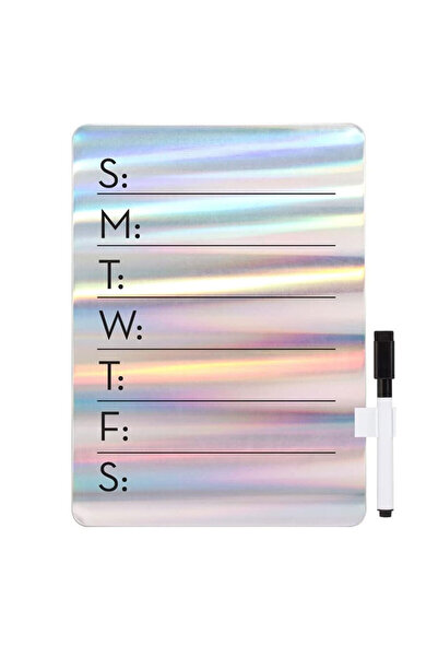 Kikkerland Iridescent Magnet Weekly Summer Sil Planner