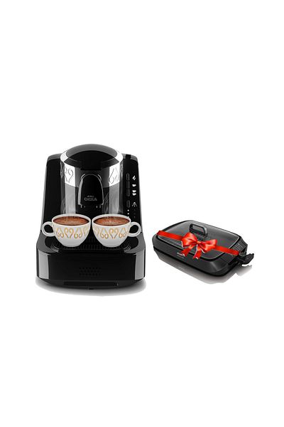 Arzum 710W 220V Turkish Coffee Machine Black 950 ml OK002 CR + Free Gift AR2092 GRILETTO