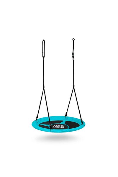 Neo-Sport Leagan tip cuib pentru copii Swingo 100 cm Turquoise cu Cadru din otel, Husa impermeabila