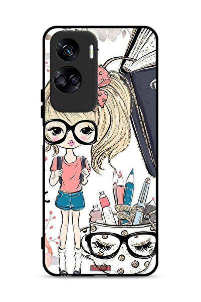 Tolwak غطاء حماية لهاتف Honor 90 Lite 5G برسومات فتاة وحيد القرن