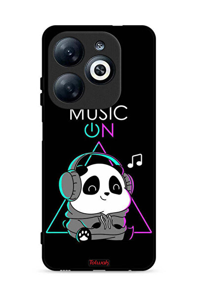 Tolwak غطاء حماية لهاتف Infinix Smart 8 4G بطبعة موسيقى الباندا