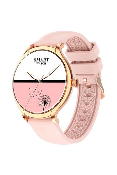 SOLTOY Ceas SmartWatch SOLTOY™ Kems, 1.39" FULL Touch Display, Curea Metalica si de silicon Rose Gold