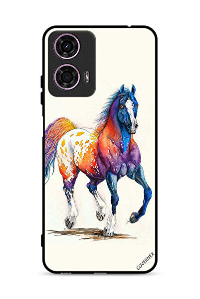 Covernex Motorola Moto G24 4G Protective Case Cover Horse Paint Art